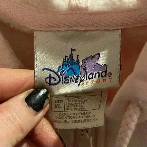 Disneyland Disney Pink Official Zip Up Hoodie with Minnie Mouse - XL ⭐️ - Picture 3 of 7